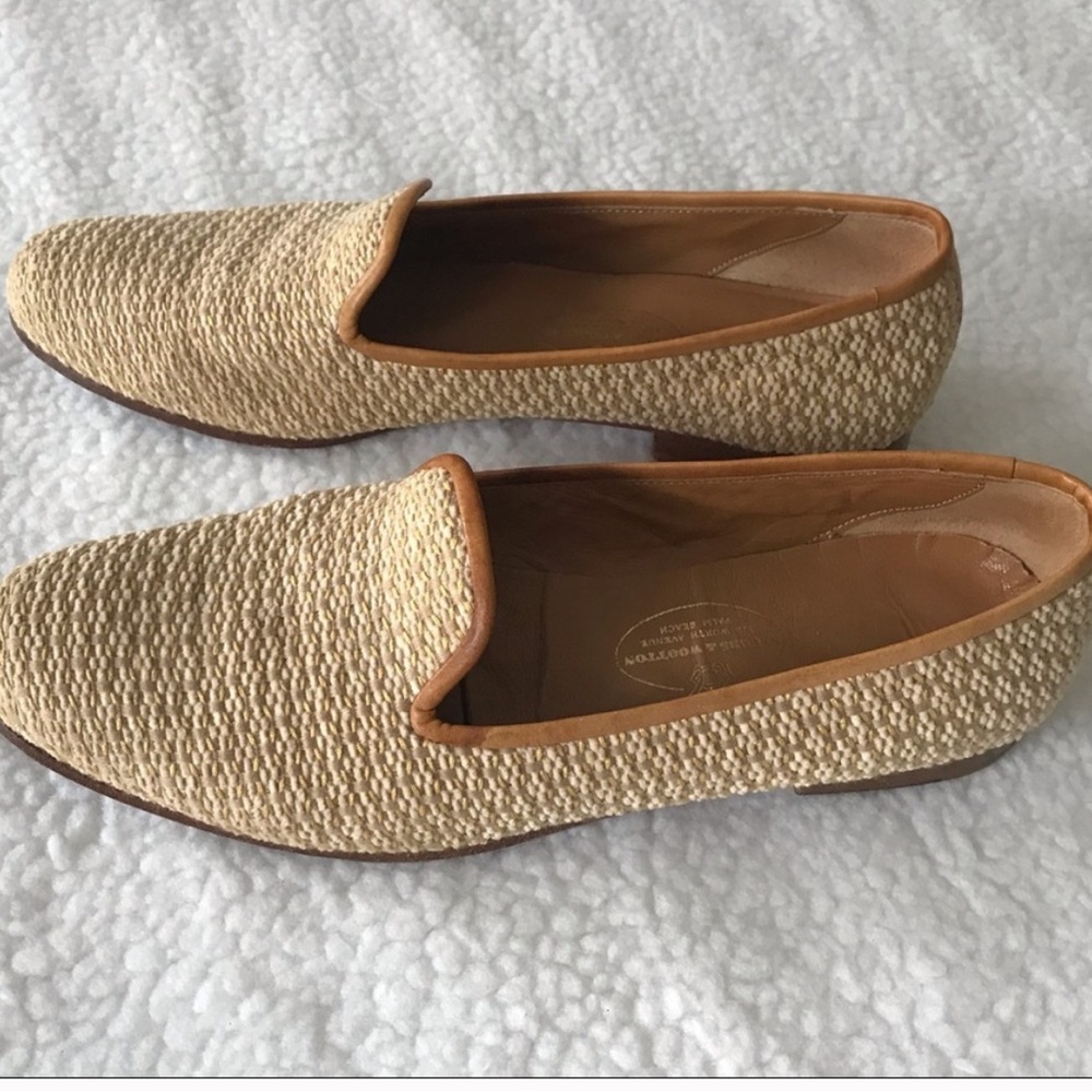 Stubbs & Wootton Tan Woven Loafers